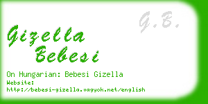 gizella bebesi business card